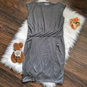 Athleta black & white striped dress